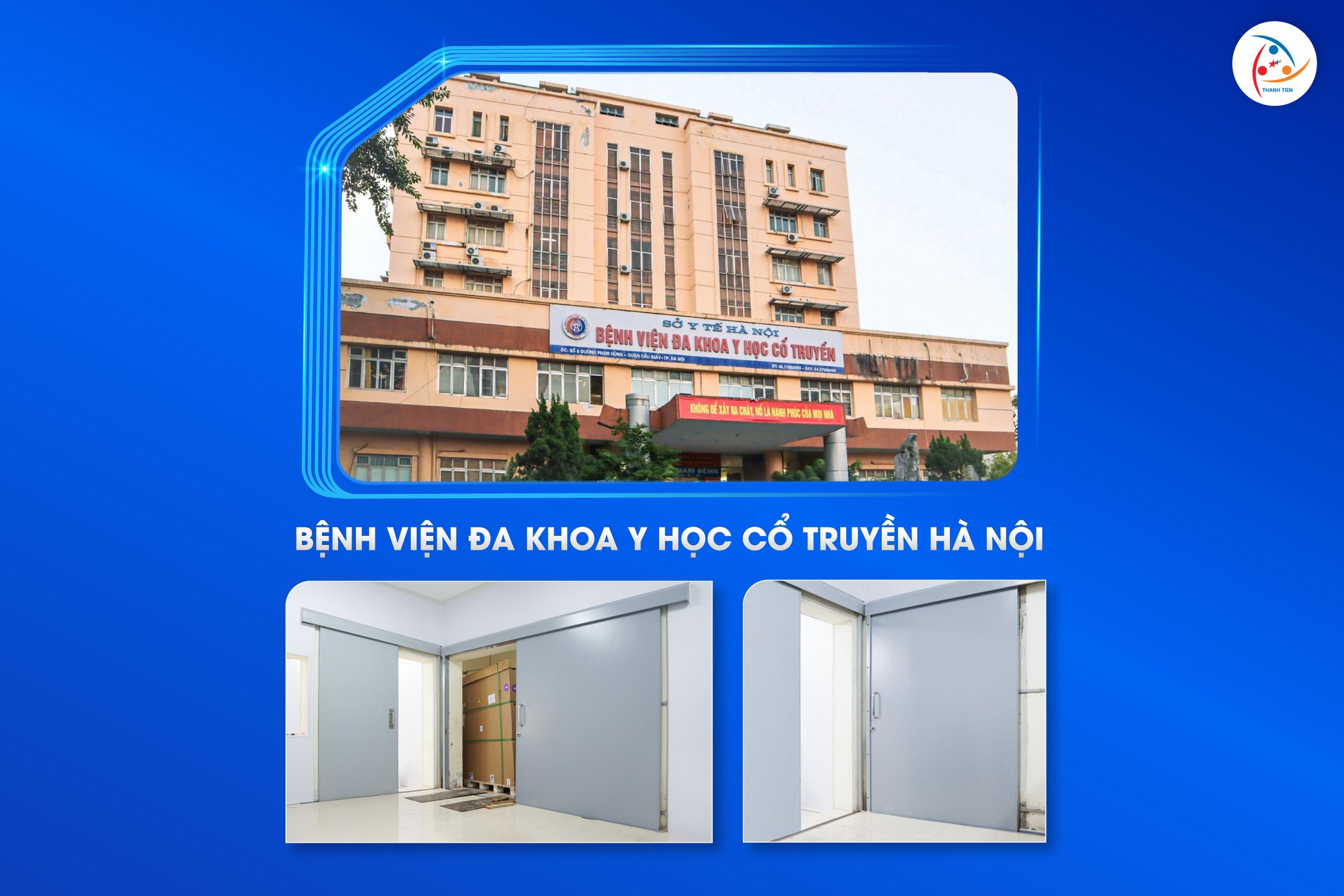 Cửa thép bọc chì Thành Tiến tại Bệnh viện đa khoa y học cổ truyền Hà Nội