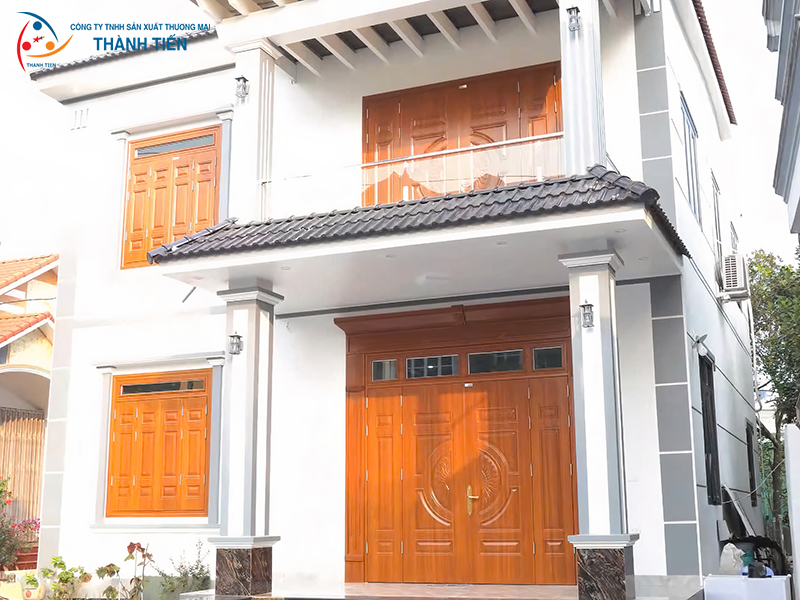 Cửa sổ thép vân gỗ