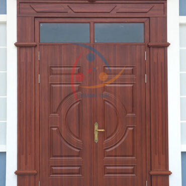 Cửa thép vân gỗ 2 cánh