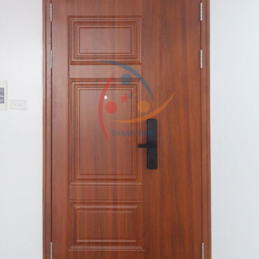 Cửa thép vân gỗ cánh lệch